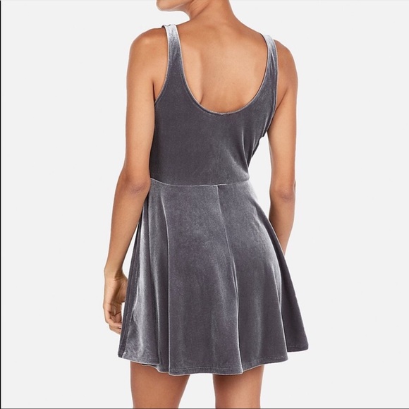 Express Velvet Gunpowder dress - Picture 2 of 6